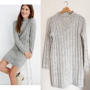 NEW Madewell | Donegal Rolled Mockneck Wool Blend Sweater Dress, size Small